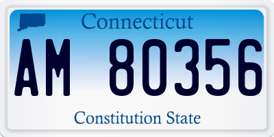 CT license plate AM80356