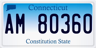 CT license plate AM80360