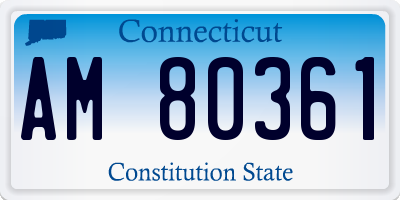 CT license plate AM80361