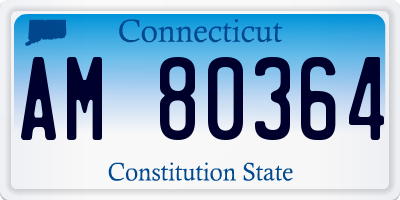 CT license plate AM80364
