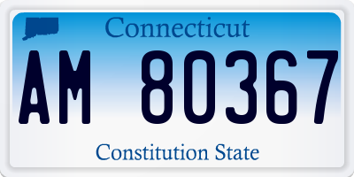 CT license plate AM80367