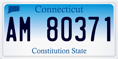 CT license plate AM80371