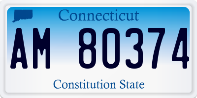 CT license plate AM80374