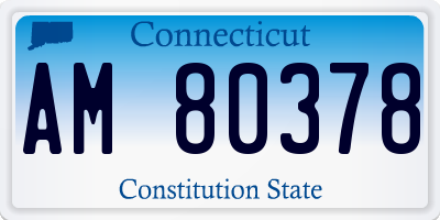 CT license plate AM80378