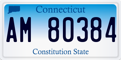 CT license plate AM80384
