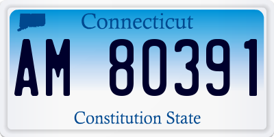 CT license plate AM80391