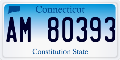 CT license plate AM80393