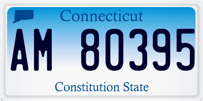 CT license plate AM80395