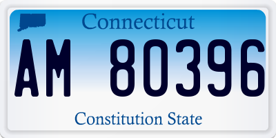 CT license plate AM80396