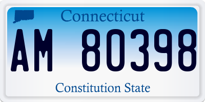 CT license plate AM80398