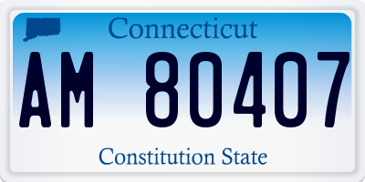 CT license plate AM80407