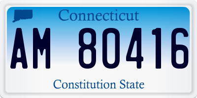 CT license plate AM80416