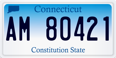 CT license plate AM80421