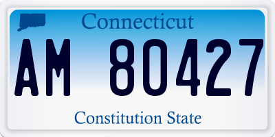 CT license plate AM80427