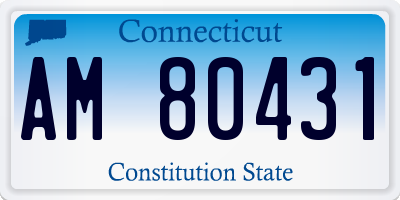 CT license plate AM80431