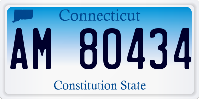 CT license plate AM80434