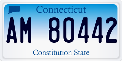 CT license plate AM80442
