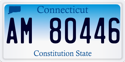 CT license plate AM80446