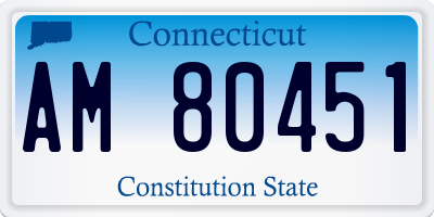 CT license plate AM80451