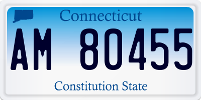 CT license plate AM80455