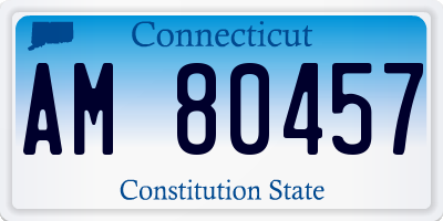 CT license plate AM80457