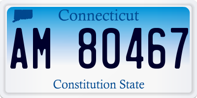 CT license plate AM80467