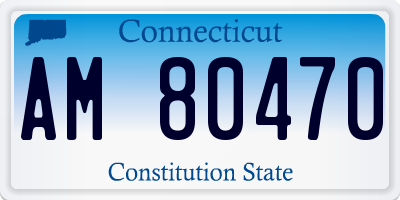 CT license plate AM80470
