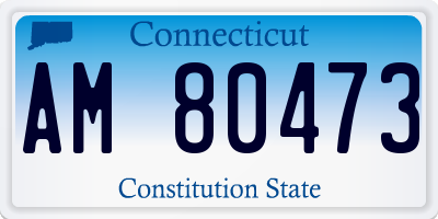 CT license plate AM80473