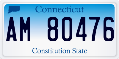 CT license plate AM80476
