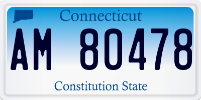 CT license plate AM80478