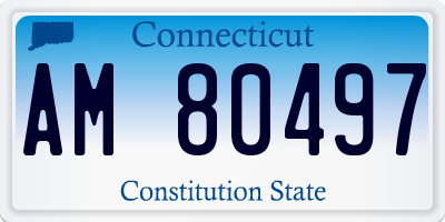 CT license plate AM80497