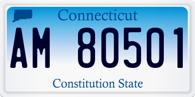 CT license plate AM80501