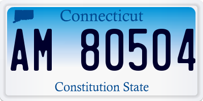 CT license plate AM80504