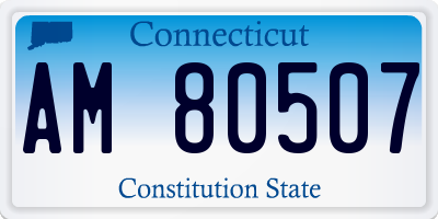 CT license plate AM80507