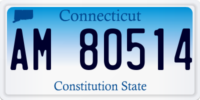 CT license plate AM80514