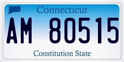 CT license plate AM80515