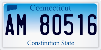 CT license plate AM80516