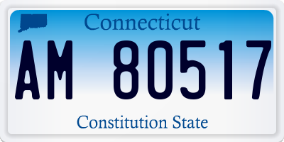 CT license plate AM80517