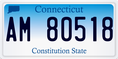 CT license plate AM80518