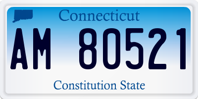 CT license plate AM80521