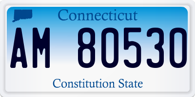 CT license plate AM80530