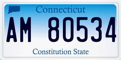CT license plate AM80534