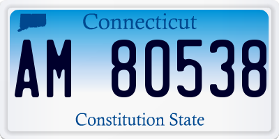 CT license plate AM80538