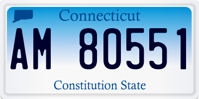 CT license plate AM80551