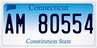 CT license plate AM80554