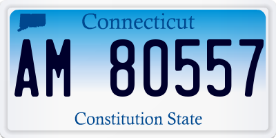CT license plate AM80557