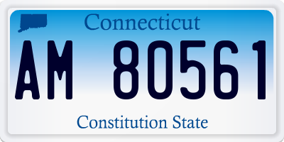 CT license plate AM80561