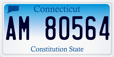 CT license plate AM80564