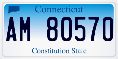 CT license plate AM80570