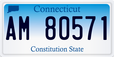 CT license plate AM80571